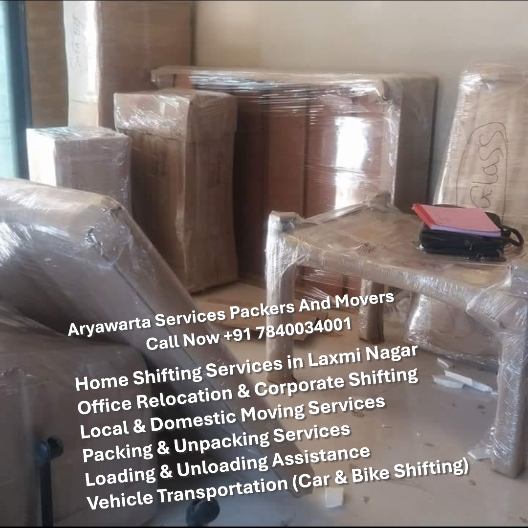 Professional Packers and Movers team from Aryawarta Services handling a safe and efficient move in Geeta Colony, Delhi